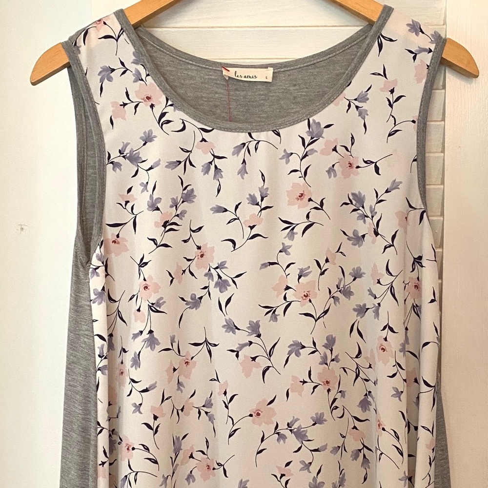 Tank Top Floral and Grey